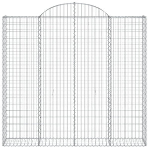 Gabionen mit Hochbogen 8 Stk. 200x50x180/200cm Verzinktes Eisen