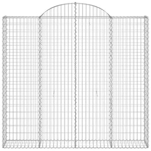 Gabionen mit Hochbogen 9 Stk. 200x50x180/200cm Verzinktes Eisen