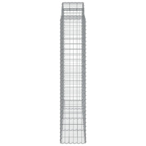 Gabionen mit Hochbogen 6 Stk. 200x50x200/220cm Verzinktes Eisen