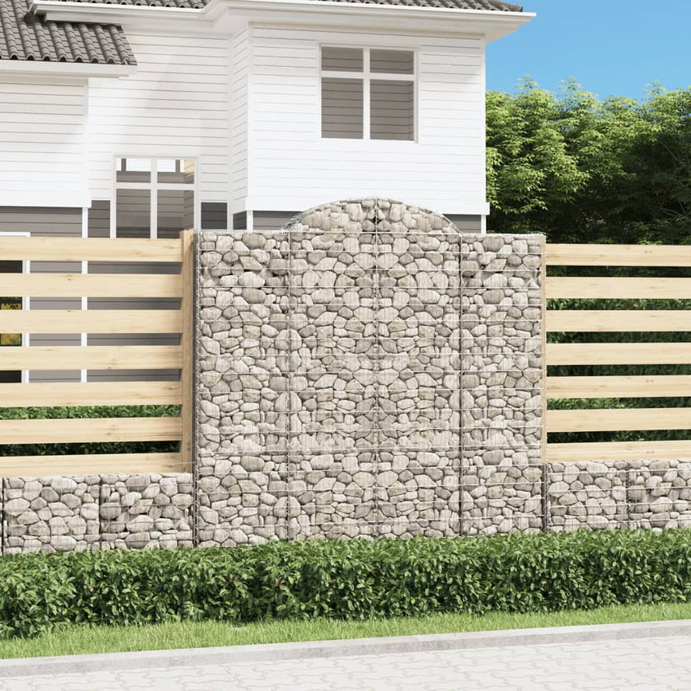 vidaXL Gabions avec arche haute 10 pcs 200x50x200/220cm Fer galvanisé