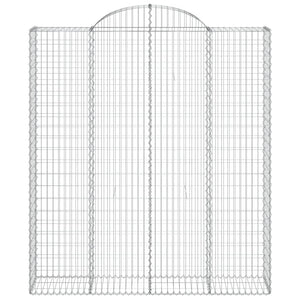 Gabionen mit Hochbogen 8 Stk. 200x50x220/240cm Verzinktes Eisen