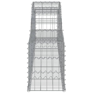 Gabionen mit Hochbogen 4 Stk. 300x30x40/60 cm Verzinktes Eisen