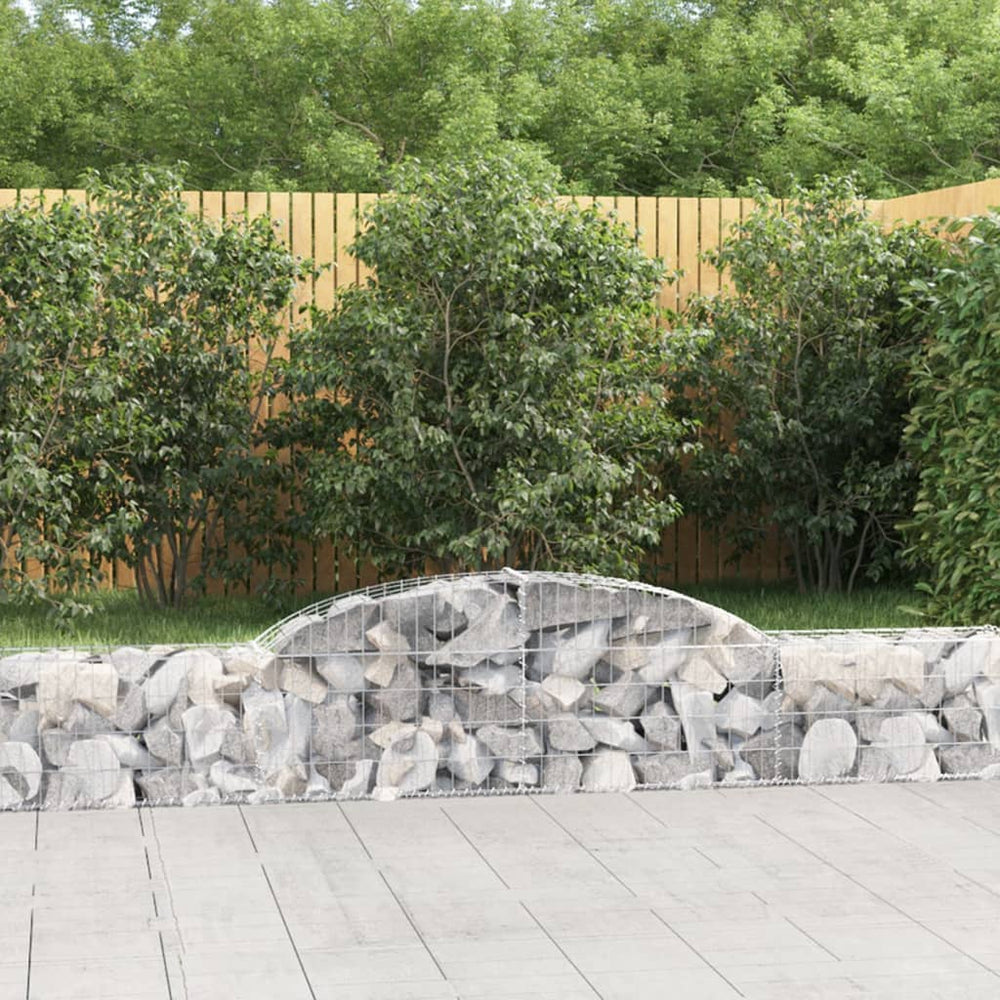 vidaXL Gabions avec arc surélevé 5 pcs 300x30x40/60 cm Fer galvanisé