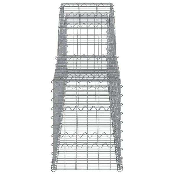 Gabionen mit Hochbogen 6 Stk. 300x30x40/60 cm Verzinktes Eisen