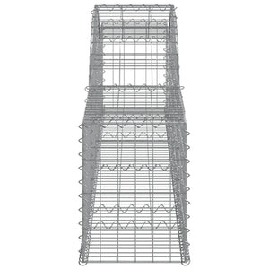 Gabionen mit Hochbogen 13 Stk. 300x30x40/60 cm Verzinktes Eisen