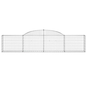 Gabionen mit Hochbogen 9 Stk. 300x30x60/80 cm Verzinktes Eisen
