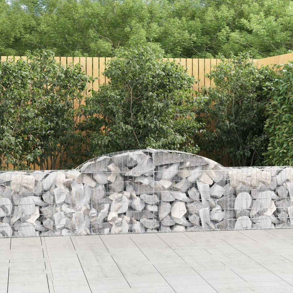 vidaXL Gabions avec arche 12 pcs 300x30x60/80 cm Fer galvanisé