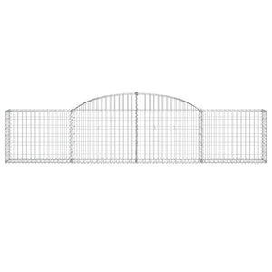 Gabionen mit Hochbogen 13 Stk. 300x30x60/80 cm Verzinktes Eisen