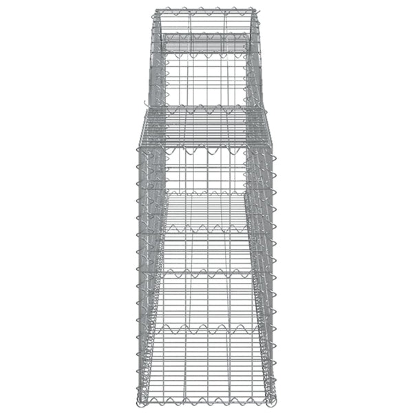 Gabionen mit Hochbogen 15 Stk. 300x30x60/80 cm Verzinktes Eisen