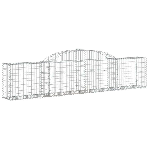 Gabionen mit Hochbogen 20 Stk. 300x30x60/80 cm Verzinktes Eisen