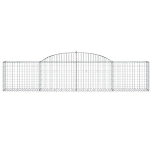Gabionen mit Hochbogen 20 Stk. 300x30x60/80 cm Verzinktes Eisen