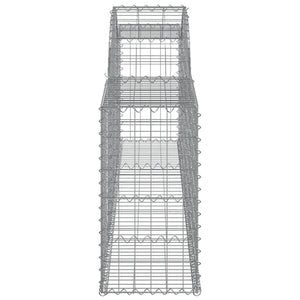 Gabionen mit Hochbogen 20 Stk. 300x30x60/80 cm Verzinktes Eisen