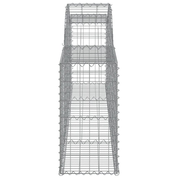 Gabionen mit Hochbogen 20 Stk. 300x30x60/80 cm Verzinktes Eisen