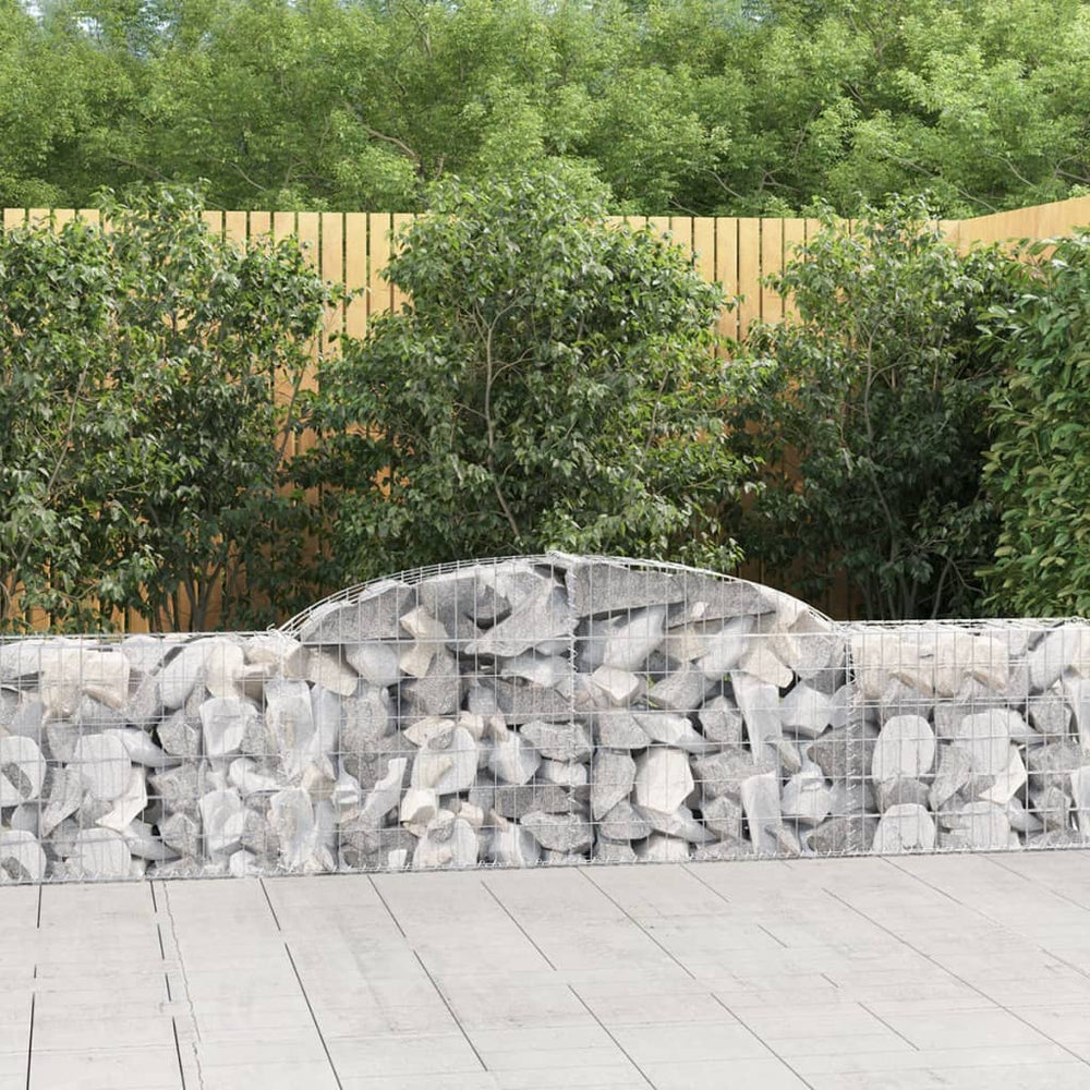 vidaXL Gabions avec arche haute 30 pcs 300x30x60/80 cm Fer galvanisé