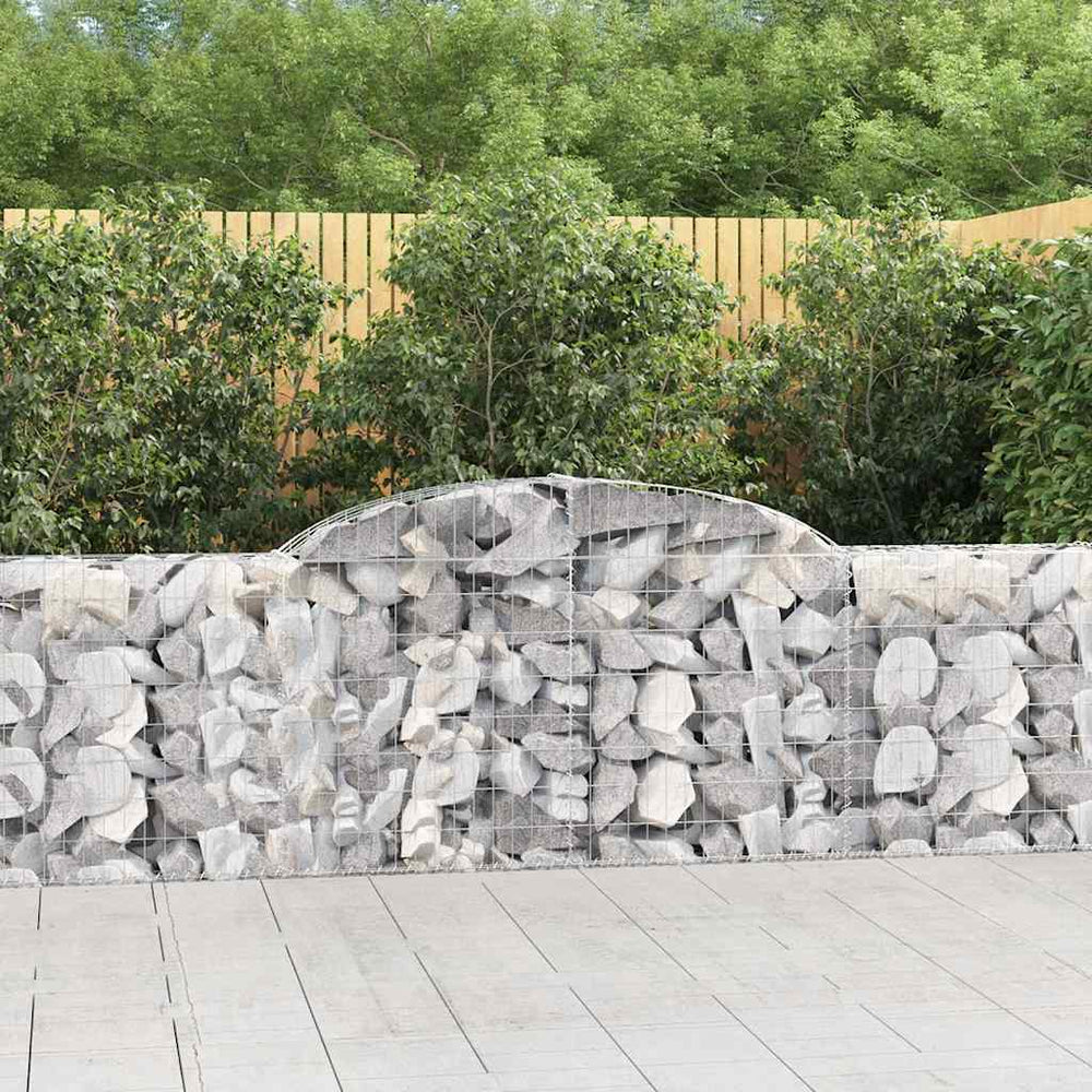 vidaXL Gabions avec arche 5 pcs 300x30x80/100 cm Fer galvanisé
