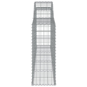 Gabionen mit Hochbogen 9 Stk. 300x30x80/100 cm Verzinktes Eisen