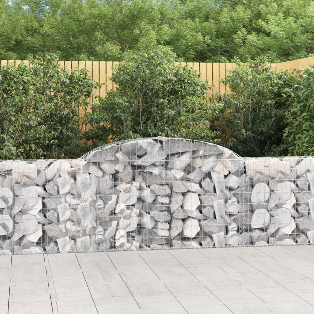 vidaXL Gabions avec arche 25 pcs 300x30x80/100 cm Fer galvanisé