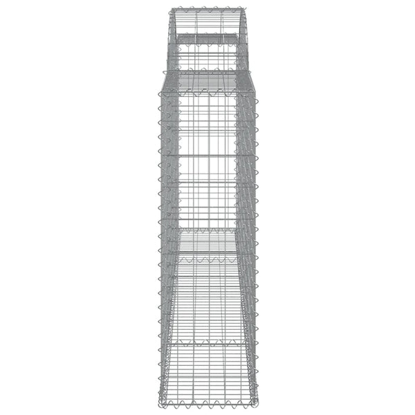 Gabionen mit Hochbogen 10 Stk 300x30x100/120cm Verzinktes Eisen