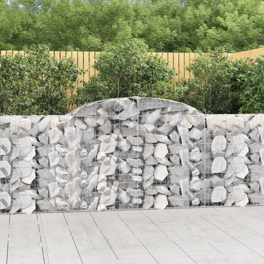 vidaXL Gabions à arc élevé 13 pcs 300x30x100/120cm Fer galvanisé