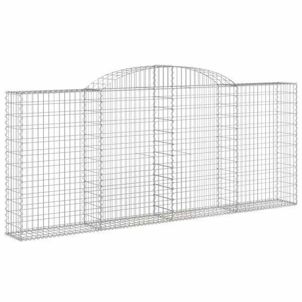 Gabionen mit Hochbogen 20 Stk 300x30x120/140cm Verzinktes Eisen