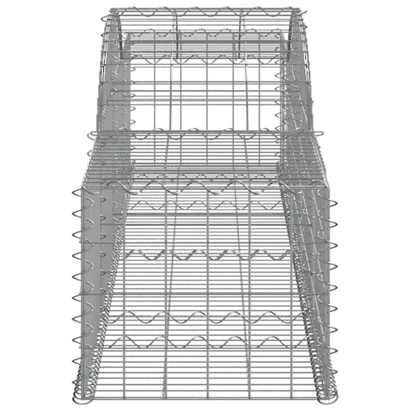 Gabionen mit Hochbogen 5 Stk. 300x50x40/60 cm Verzinktes Eisen