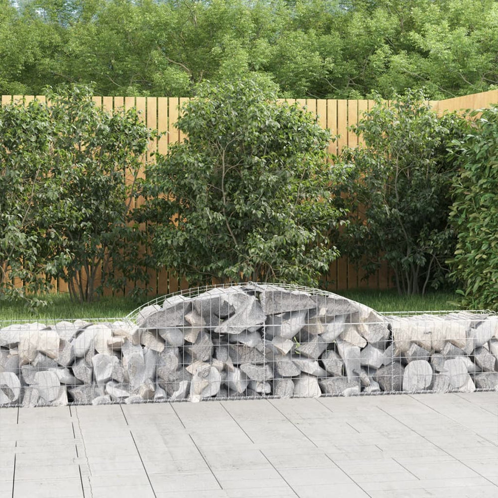 vidaXL Gabions avec arche 5 pcs 300x50x40/60 cm Fer galvanisé