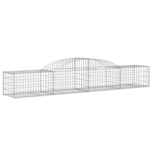 Gabionen mit Hochbogen 7 Stk. 300x50x40/60 cm Verzinktes Eisen