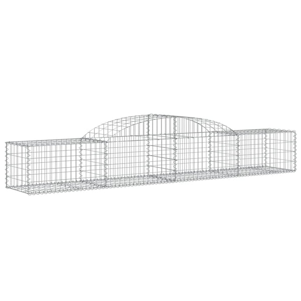 Gabionen mit Hochbogen 8 Stk. 300x50x40/60 cm Verzinktes Eisen