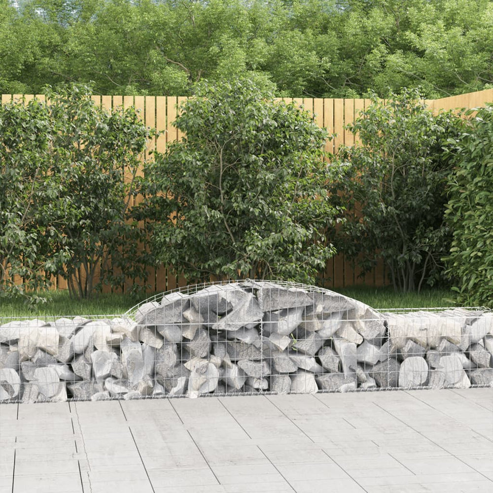 vidaXL Gabions avec arche 8 pcs 300x50x40/60 cm Fer galvanisé