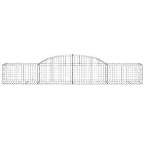 Gabionen mit Hochbogen 10 Stk. 300x50x40/60 cm Verzinktes Eisen