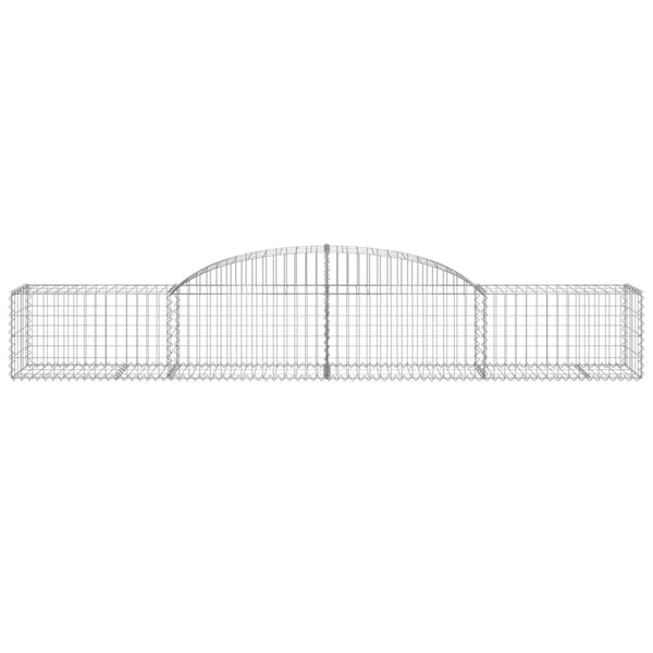 Gabionen mit Hochbogen 10 Stk. 300x50x40/60 cm Verzinktes Eisen