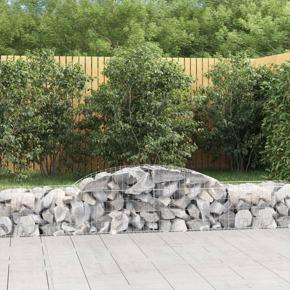 vidaXL Gabions avec arche haute 13 pcs 300x50x40/60 cm Fer galvanisé