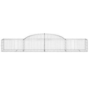 Gabionen mit Hochbogen 25 Stk. 300x50x40/60 cm Verzinktes Eisen