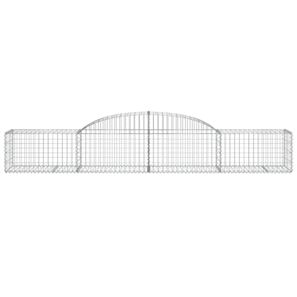 Gabionen mit Hochbogen 25 Stk. 300x50x40/60 cm Verzinktes Eisen