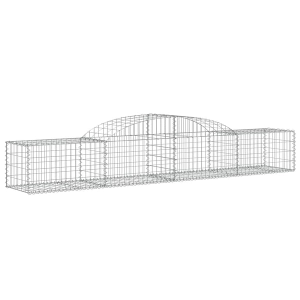 Gabionen mit Hochbogen 30 Stk. 300x50x40/60 cm Verzinktes Eisen