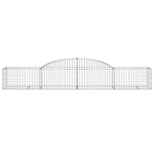 Gabionen mit Hochbogen 30 Stk. 300x50x40/60 cm Verzinktes Eisen