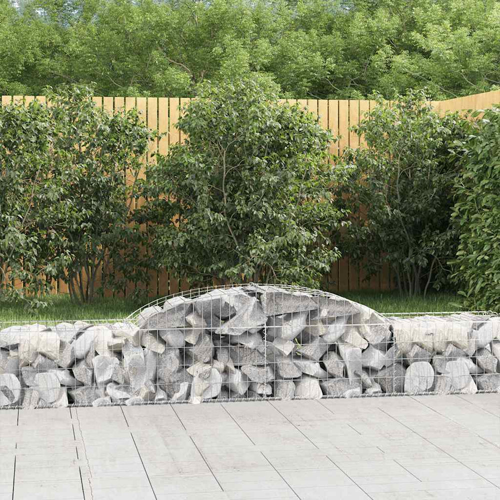 vidaXL Gabions avec arche 30 pcs 300x50x40/60 cm Fer galvanisé