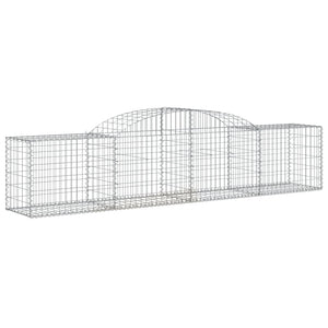 Gabionen mit Hochbogen 30 Stk. 300x50x60/80 cm Verzinktes Eisen