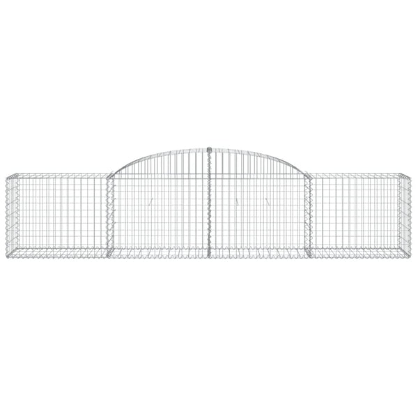 Gabionen mit Hochbogen 30 Stk. 300x50x60/80 cm Verzinktes Eisen