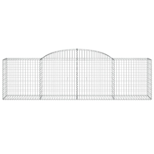 Gabionen mit Hochbogen 17 Stk. 300x50x80/100cm Verzinktes Eisen