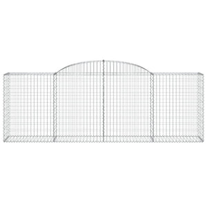 Gabionen mit Hochbogen 20 Stk 300x50x100/120cm Verzinktes Eisen