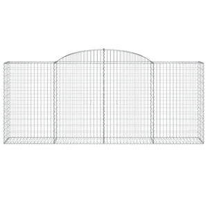 Gabionen mit Hochbogen 25 Stk 300x50x120/140cm Verzinktes Eisen