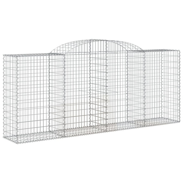 Gabionen mit Hochbogen 30 Stk 300x50x120/140cm Verzinktes Eisen