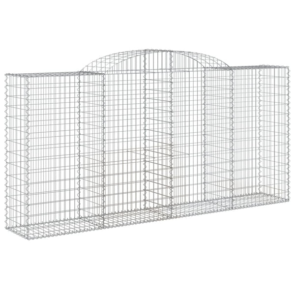 vidaXL Gabions avec arche 3 pèces 300x50x140/160cm Fer galvanisé