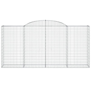 vidaXL Gabions avec arche 3 pèces 300x50x140/160cm Fer galvanisé