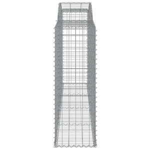 vidaXL Gabions avec arche 3 pèces 300x50x140/160cm Fer galvanisé