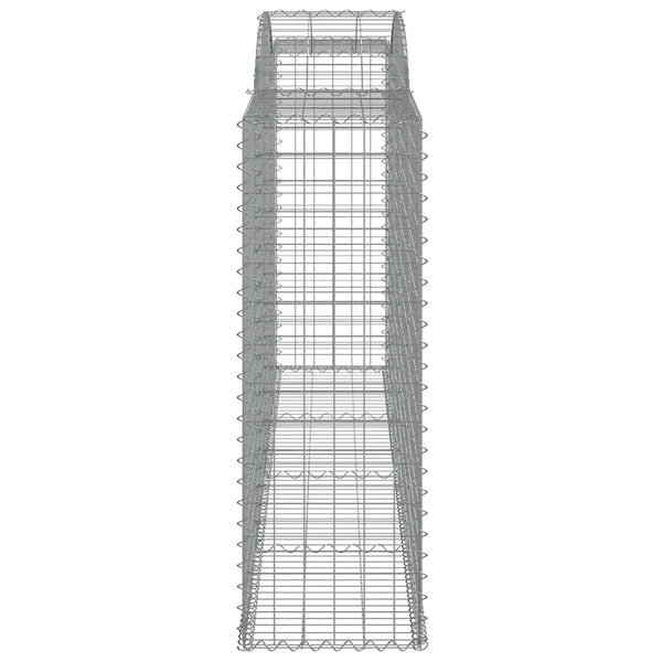 Gabionen mit Hochbogen 6 Stk. 300x50x140/160cm Verzinktes Eisen