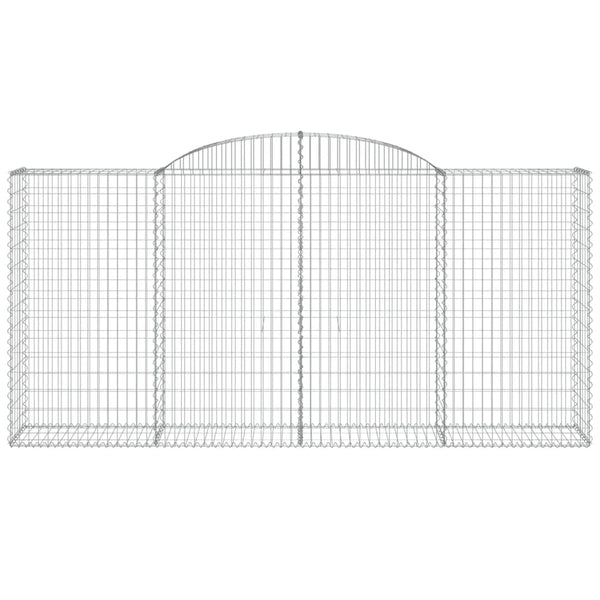 Gabionen mit Hochbogen 10 Stk 300x50x140/160cm Verzinktes Eisen