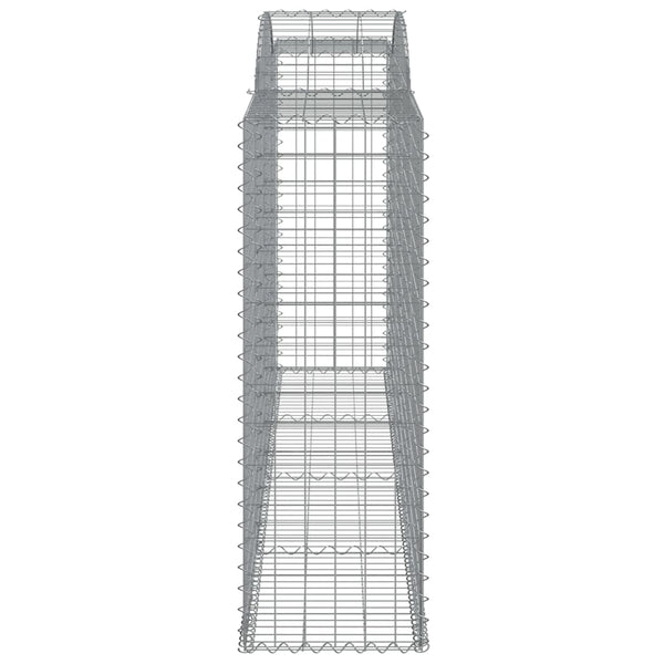 Gabionen mit Hochbogen 10 Stk 300x50x140/160cm Verzinktes Eisen