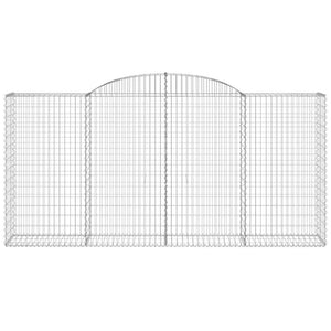 Gabionen mit Hochbogen 13 Stk 300x50x140/160cm Verzinktes Eisen